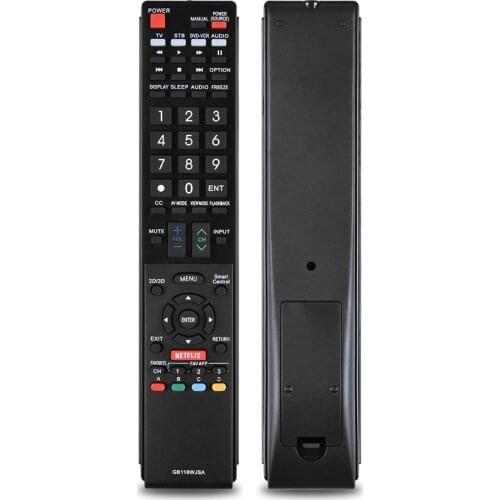 New GB118WJSA For Sharp AQUOS TV Remote Control NETFLIX LC-60LE832U LC-60LE830U LC-70LE650U LC-60LE650U LC-70C7500U LC-80C6500U
