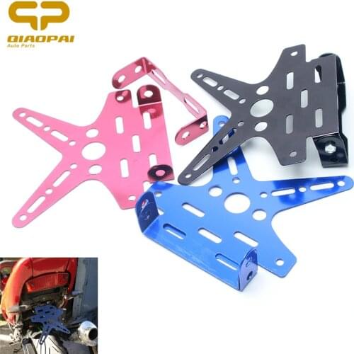 License Plate Frame Motorcycle Adjustable Tail Light Holder Dirt Bike FOR Cafe Racer Motorcycle Accessories Registration Plate