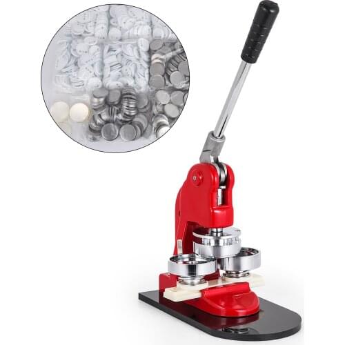 SolToPrint Button Maker 1 Inch 25mm Button Badge Maker 1000pcs Aluminum Frame Free Button Parts and Circle Cutter
