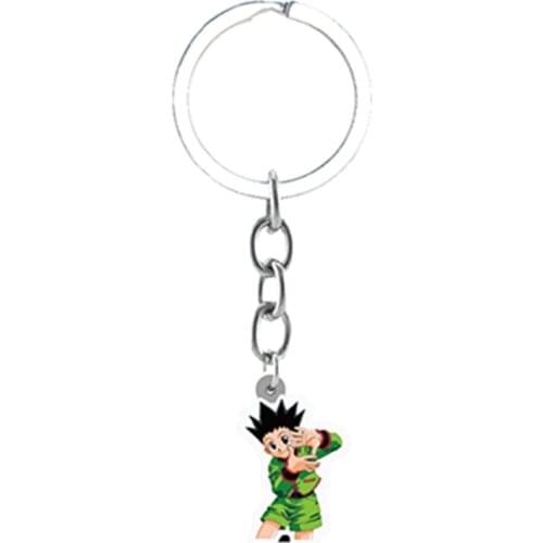 TAFREE Hunter x Hunter Key Chains Acrylic Epoxy Resin Car Keychain Anime Backpack Key Holder Animation Peripheral Jewelry