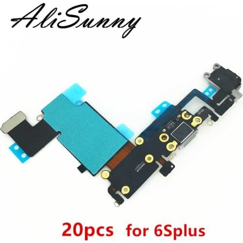 AliSunny 20pcs Charging Port Flex Cable for iPhone 6s Plus 5.5' 6Splus 6SP USB Dock Connector Charger Headphone Audio Jack Parts