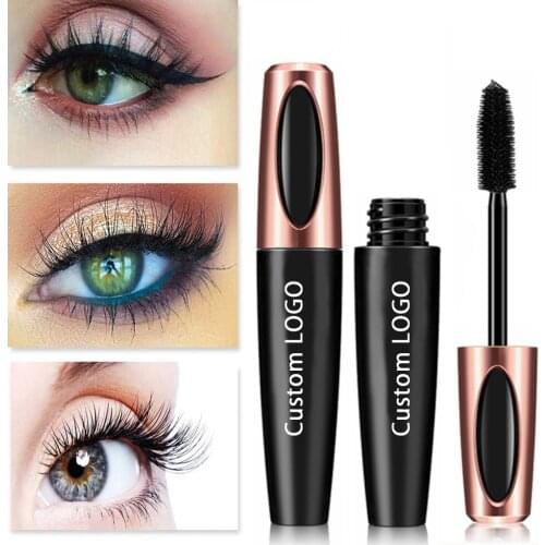 50pcs Print Logo Amazon Hot Sale Long Wearing Waterproof 3D Mascara Eyelash Lenthening Quick Drying Enhancer Makeup Red Purple
