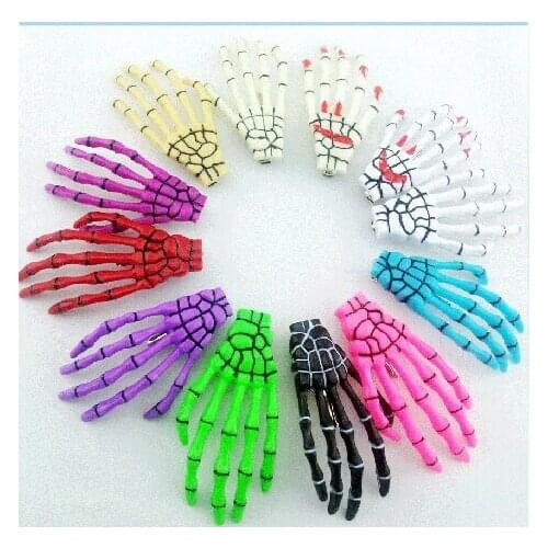 HOT SALE Skeleton Claws Skull Hand Hair Clip Hairpin Zombie Punk Horror Bobby Pin Barrettes hair clip Fashion Jewelry