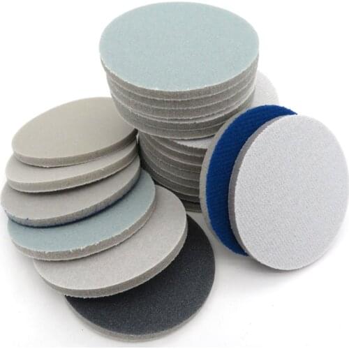 1" 1.2" 2" 3" 4" 5" 6" Spong Foam Sandpaper Disc 300-3000 Grit Hook Loop Polishing Sanding Paper Self-sticking Abrasive Tools