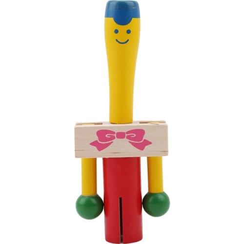 1Pc Funny Toys Musical Instrument For Kids Colorful Wooden Early Learning Educational Musical Instrument Lovely Baby Hand Bells