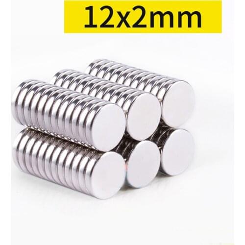 10/20/50/100pcs Neodymium Magnets 12mm x 2mm Round Rare Earth Ring Disk Strong Craft Magnets N35