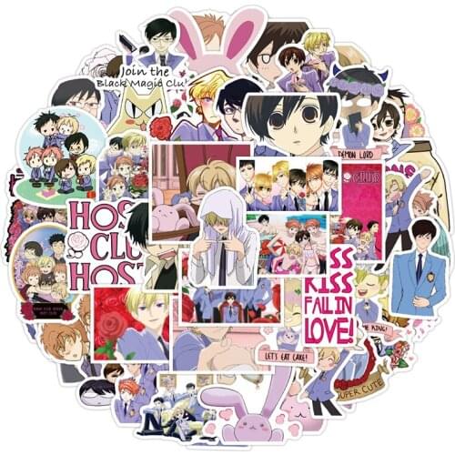 10/50Pcs B Anime Ouran High School Host Club Sticker Japan Classic Anime Waterproof Decals Skateboard Sticker Laptop Suitcase