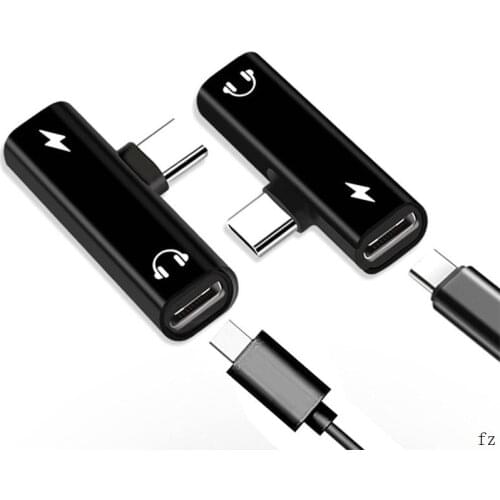 100 Pcs USB Type C to 3.5 mm Earphone Adapters 2 in 1 Headphone Audio Jack USB C Cable Adapter for Samsung S8 S9