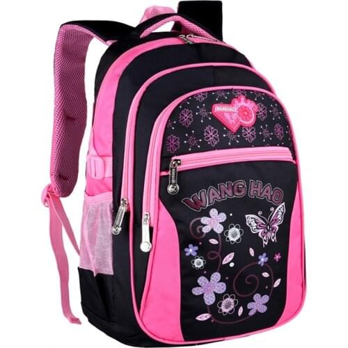 2021 Children School Bags for Girls Butterfly Printing Backpack Waterproof Kids Shoulder Book Bag Pack Mochila 2 sizes