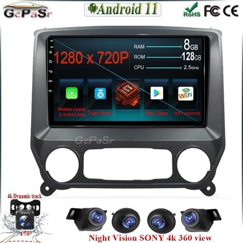 Android 11 Car Radio Player For Chevrolet Colorado 2014-2018 For Silverado GMC Sierra VIA Vtrux Truck 2014-2018 BT WIFI IPS DVR