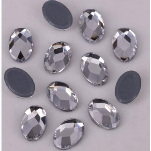 Free Shipping! High Quality 3x5mm, 4x6mm Crystal Clear Oval Hotfix Rhinestones / Iron On Flat Back Crystals