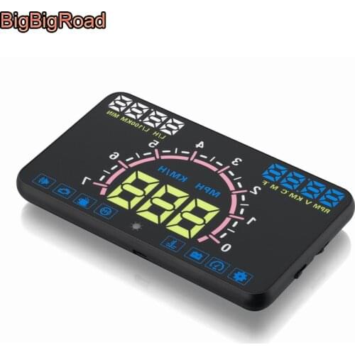 BigBigRoad OBD2 EUOBD For Subaru Forester XV Impreza WRX Legacy Outback BRZ Car Auto HUD Head Up Display Windscreen Projector