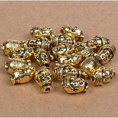 10pcs 13mm Metal Charm Beads Tibetan Buddha leopard Heads Bead For Jewelry Finding Making DIY Handmade Bracelet Accessory