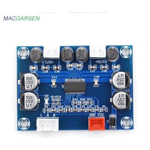 30W*2 Mini Digital Sound Power Amplifier Board Dual Channel Amplifiers Module Home Theater Sound System DC 12V-24V 4 8 ohm