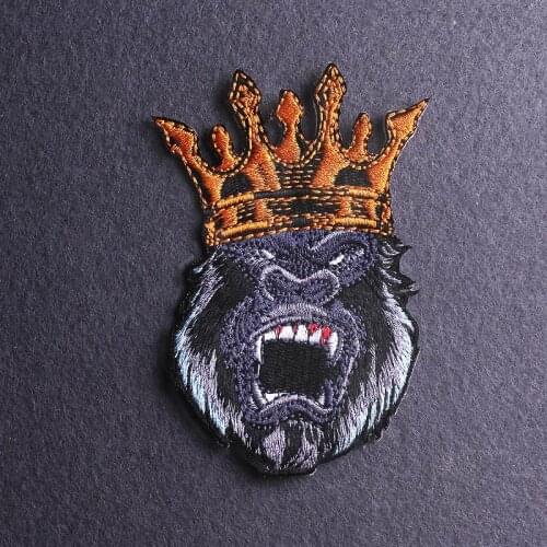 Diy Orangutan Skeleton Patch Iron On Patches For Clothes Badges Gorilla King Embroidered Patches For Clothing Applique Sticker