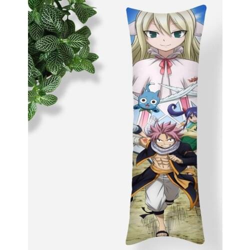 Home Decor FAIRY TAIL Anime Body Pillow Case 3D Double-Sided Print Silk Smooth Soft Fabric Pillow Cover For Boys Girls Gift 0531