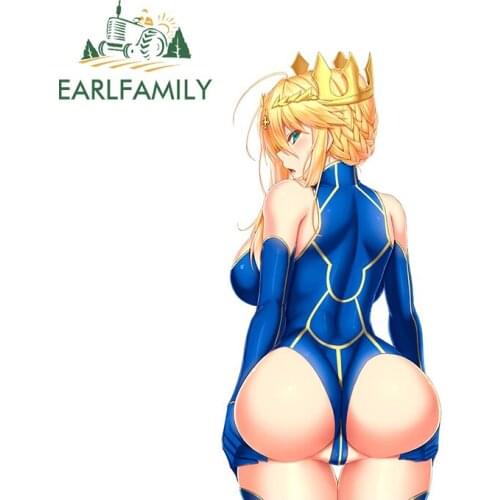 EARLFAMILY 13cm x 6.5cm For Fate Motorcycle Decal RV VAN Decal Waterproof Funny Anime Decals Camper Refrigerator Decor