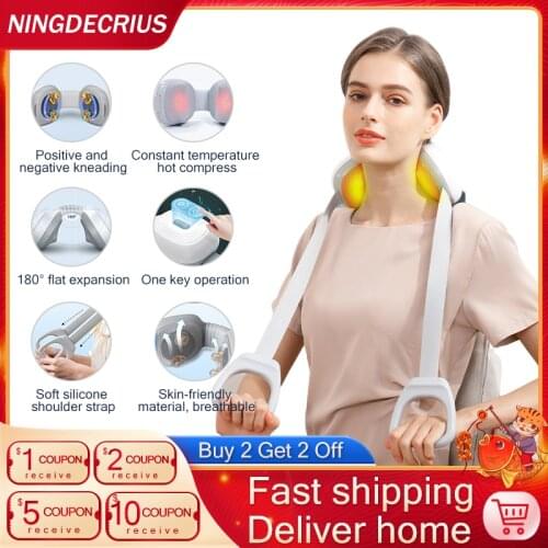 Electric U-shaped Neck Massager Shoulder And Back Body Shiatsu Hot Compress Really Kneading Relax For Neck Cervical Massager