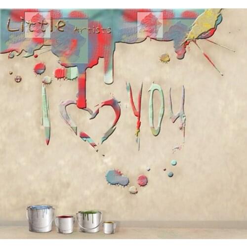 Love Painting Wall Photography Backdrops Photo Props Studio Background 5x7ft