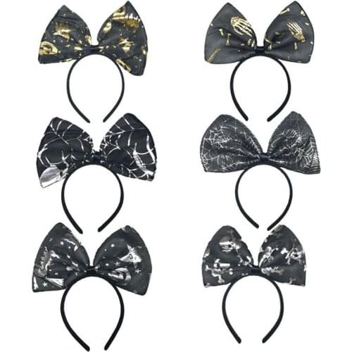 Halloween Big Spider Bow Tie Headband Party Dress Up Headwear Performances Pumpkin Style