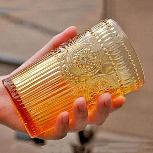 Beautiful Clear Body Engraving Glass Mug Glass Morning Mug Tea Milk Coffee Cups 350ml SH55