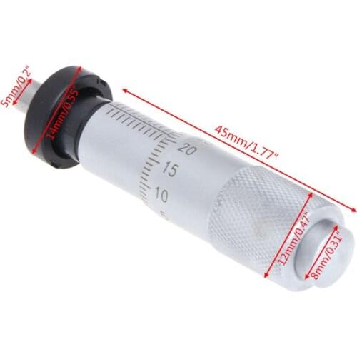 Round Type 0-13mm Range Micrometer Head Measurement Measure Tool Rotation Smooth
