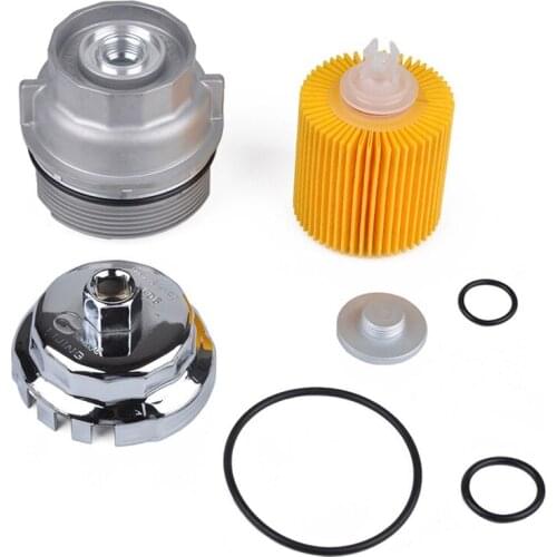 Oil Filter Housing Cap 15620-31060 with Cap Plug and Wrench for TOYOTA 15643-31050