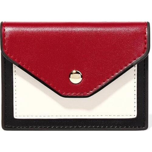 PU Panelled Leather Hasp Mini Wallet Women Girls ID Card Holder Purse Short Small Coin pocket 651