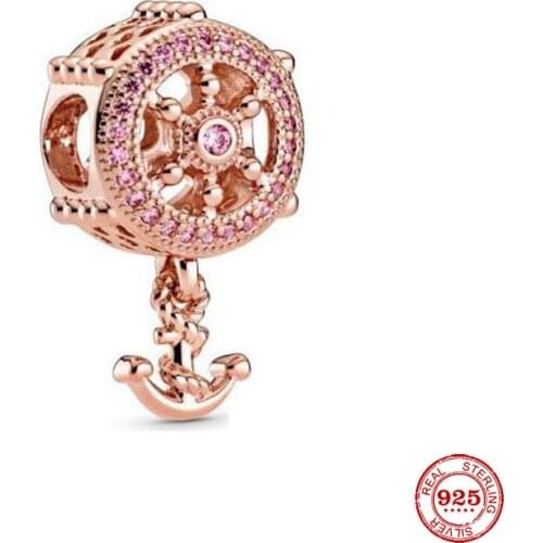 New Original rose gold diy bead charm fit european pandora charms bracelet bangles diy jewelry P061