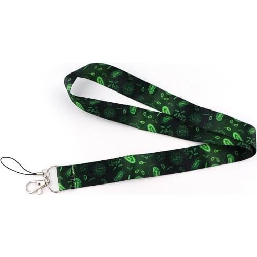 PC3222 Biological Cell Bacteria Medical Lanyard ID Badge Holder Phone Straps Badge Key Holder Keychain For Doctor Nurse