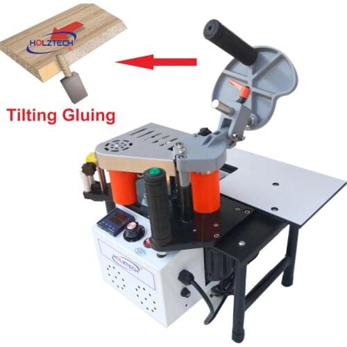 Portable Edge Bander 45 Tilting Banding Machine Mini Edgebander Double Sides Gluing