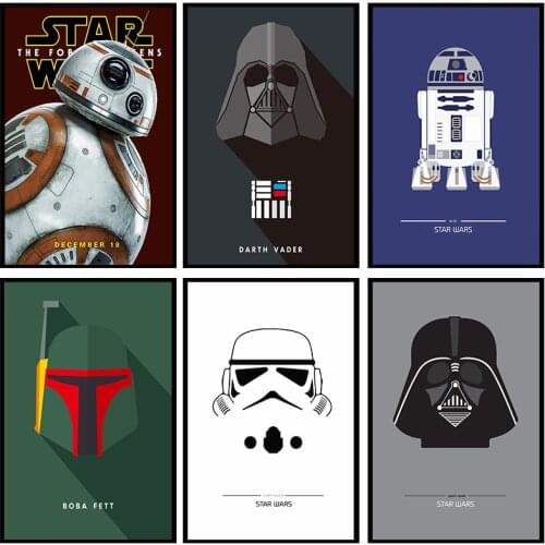 Star Wars Movie Poster Bar Decoration Painting Canvas Painting Living Room Dining Room Mural Painting Childrens Room Boy