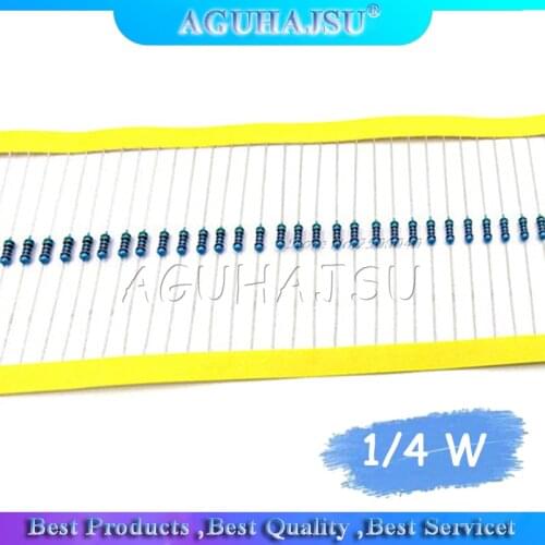 1/4 W metal film resistor is 10 k + - 1% row with colored ring precision 0.25 W (100 PCS /)
