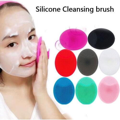 2pc Silicone Cleansing brush Facial Exfoliating Blackhead Face Clean Baby Bath Brushes Massage Wash Pad Skin Deep Massager Care