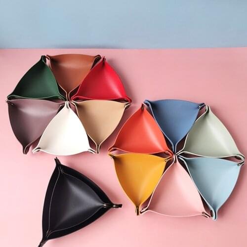 PU Leather Foldable Dice Tray Portable Storage Desktop Jewelry Basket Home Decor