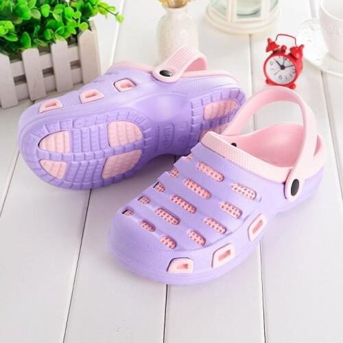 Colorful Breathable Women Beach Slippers Outdoor Pvc Summer Round Toe Female Slippers Slides for Girls