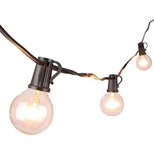 ES Plug 220V Lamp String Pendant Lights Bedroom Outdoor Garden Hanging Lamps Wedding Decorative G40 Edison Bulb Retro Fixtures