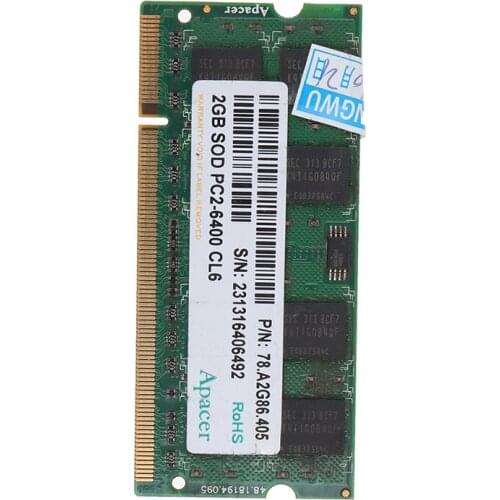 High quality 1Pc 2GB DDR2 800Mhz Laptop Memory Notebook RAM
