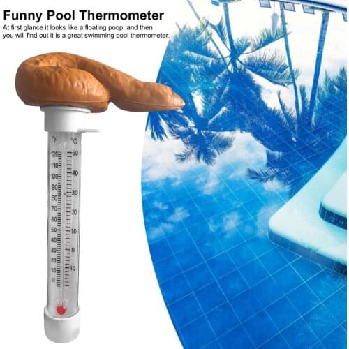 Funny Pool Thermometer Floating Poop Prank Pool And Hot Tub Thermometer Parent-child Outdoor Interactive Temperature Tester