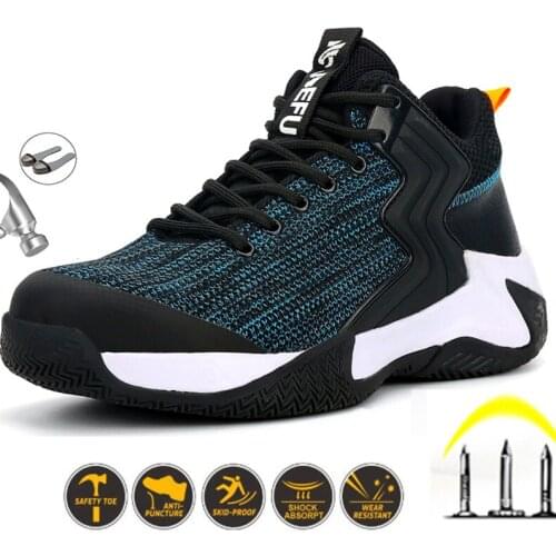 Safety Work Boots Shoe For Men Indestructible Steel Toe Cap Shoes All Season Working Boots Security Work Shoes Zapatos De Hombre