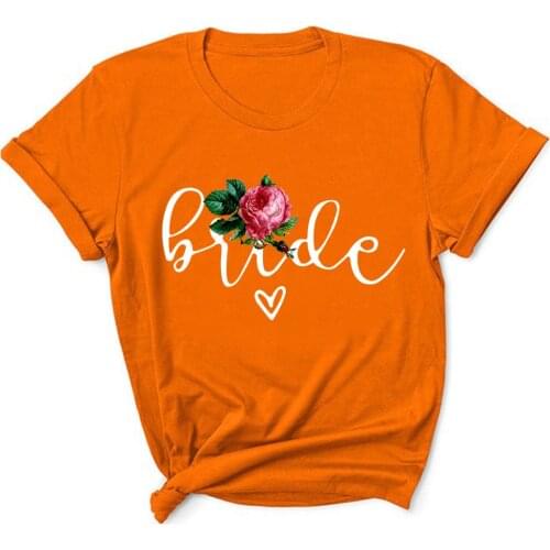 Bride Shirt Woman Print Harajuku Summer Tshirts Casual Round Neck Short Slee Top Tee Shirt XNTX042