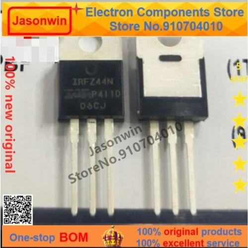 100% nuevo 50 unids/lote original MOSFET IRFZ44NPBF 49A55V IRFZ44N TO-220 Transistor