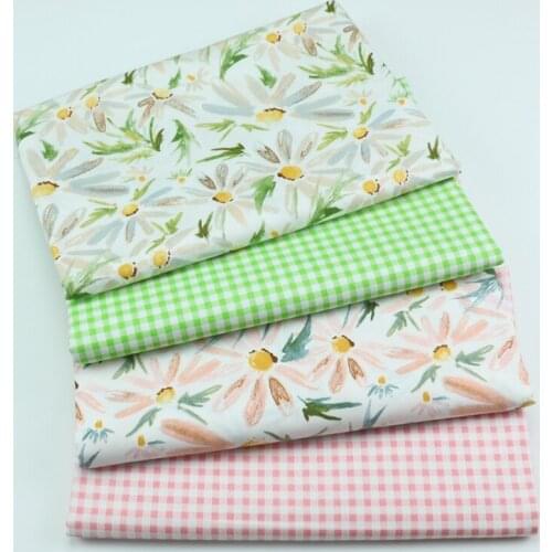 160x50cm 60s Summer Thin Transparent Soft Floral Combed Cotton Fabric Making Dress Garment Material DIY Cloth