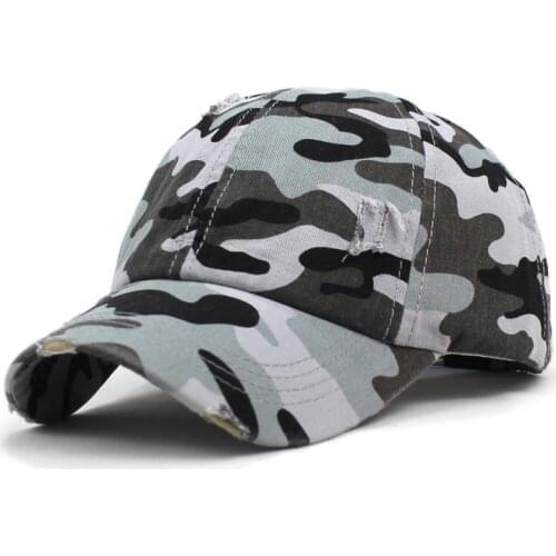 LDSLYJR Camouflage print cotton Baseball Cap Adjustable outdoor Snapback Hats for men and women 256