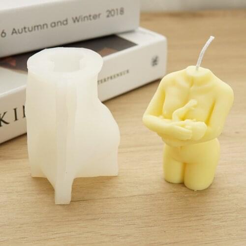 3d Body Candle Mold Silicone Wax Mould Lactating Female Design Art Fragrance Candle Making Soap Chocolate Cake Decor Resin Craft