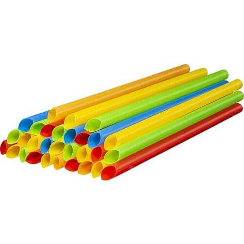 500Pcs Assorted Colors Jumbo Smoothie Straws, Multicolor Disposable Wide-Mouthed Large Milkshake Straws 7.48 Inches High