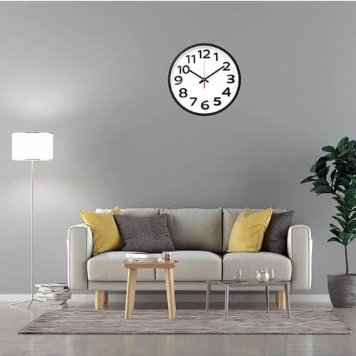 Silent Wall Clocks Battery Operated - Kitchen Large Wall Clock Perfect Decoration for Bathroom,Living Room Decor