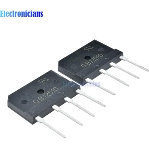 5PCS GBJ2510 1000V 25A Diode Bridge Rectifier Single Phase Bridge Rectifier New Arrival