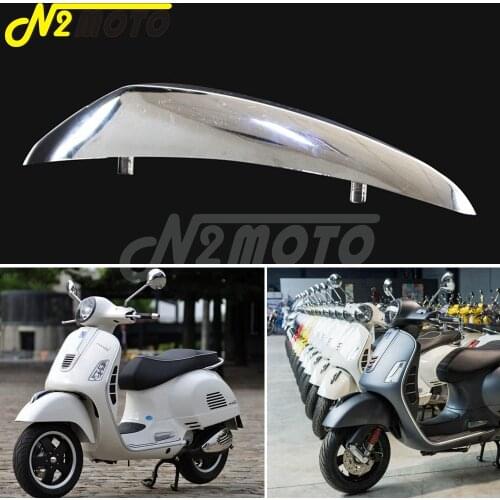 Chrome Scooter Retro Style ABS Front Fender Mount Crest Mudguard Decorative Strip for Vespa GTS 125 250 cc Vespa S 50 125 150 cc