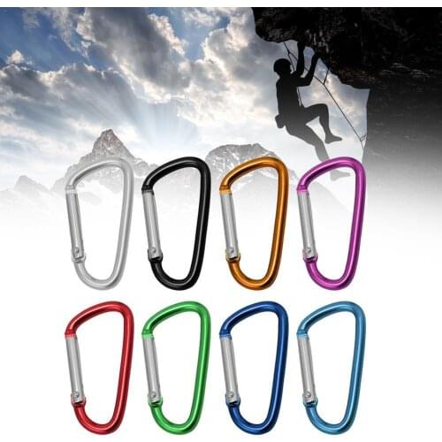 Carabiner D Shape No.5 Carbiner Key Hooks Climbing Security Tool Protective Lock Master Equipment Safety Fishing Outdoor As U6H3